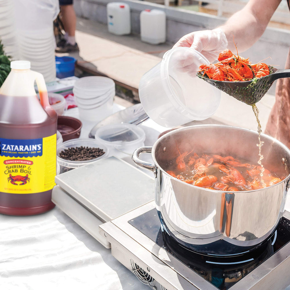zatarain's seafood boil served on a platter demonstrating restaurant-style results