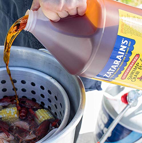 zatarain's gallon next to a kitchen scale for size and quantity context