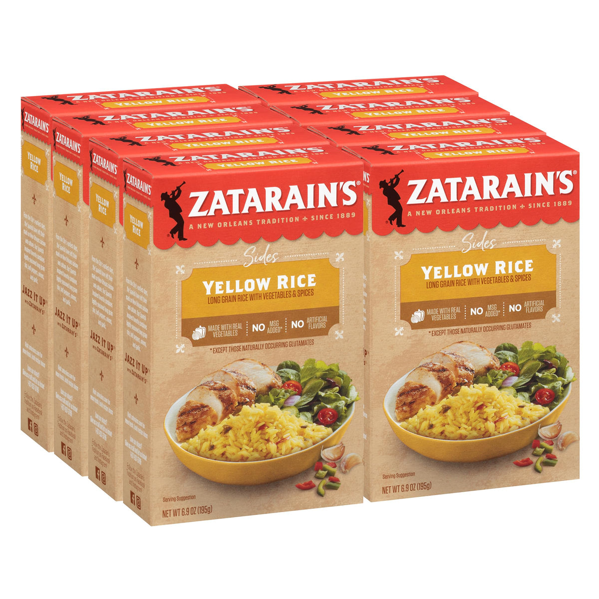 Zatarain's front packaging showing pouch and brand for quick identification