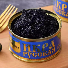 ZAYEMAIBUHAO open can revealing glossy black pearls ready to garnish