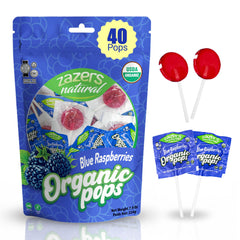 Zazers front-of-bag showing organic label and 40 count benefit
