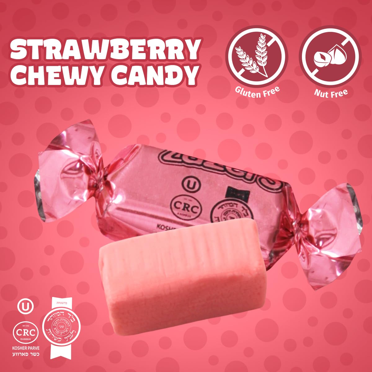 Zazers close-up of baby-pink foil wrapper highlighting hygienic single-serve