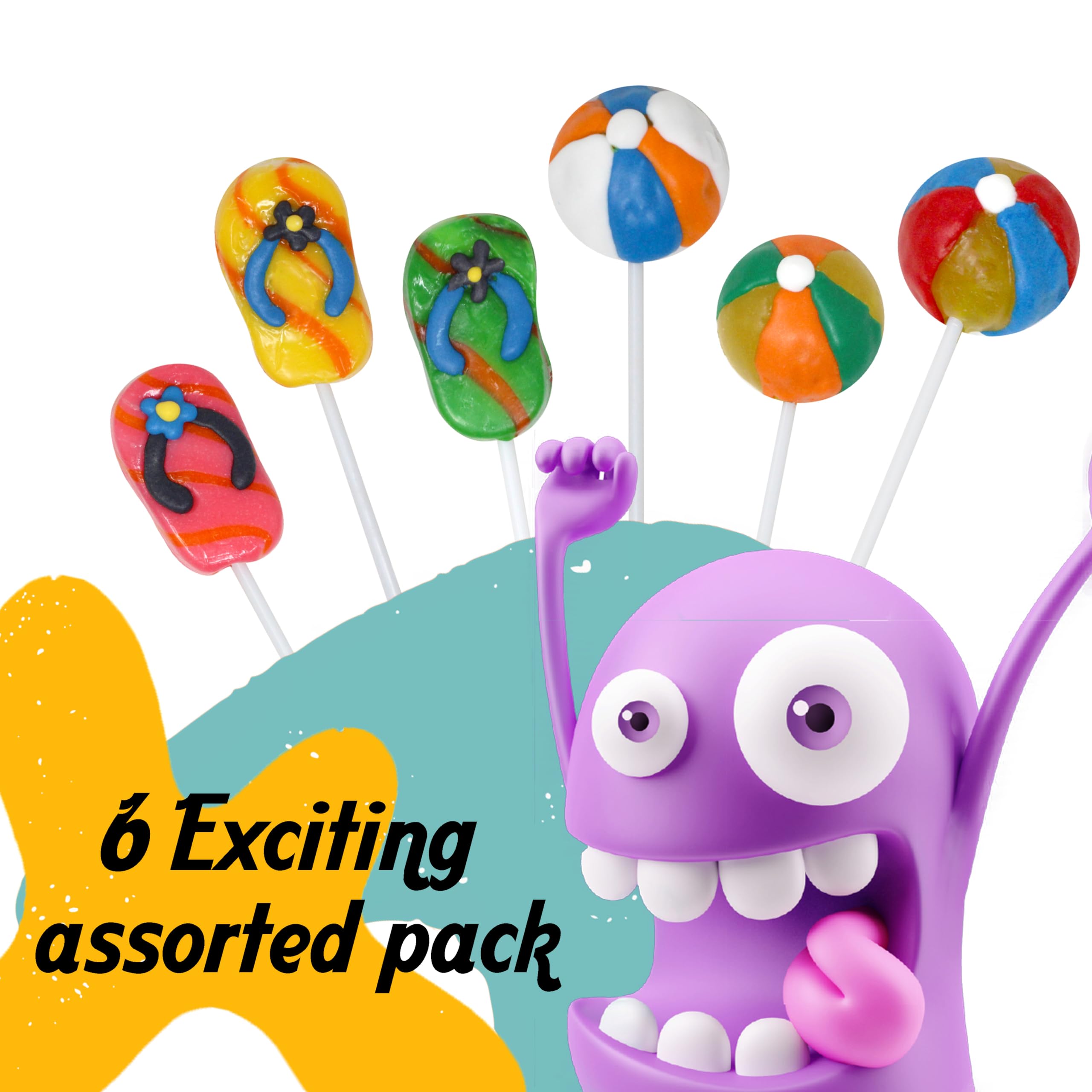 Zeesy beach ball lollipop swirl detail showing bright pattern and visual appeal