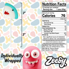 Zeesy individually wrapped shark lollipop in hand for easy distribution