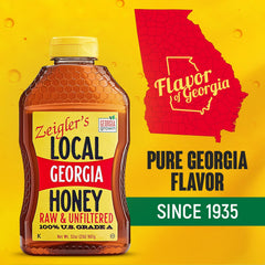 ZEIGLER'S honey drizzling into a cup of tea demonstrating soothing natural sweetness