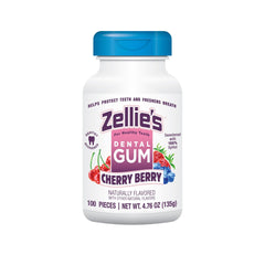 Zellie's front packaging showing cherry berry tub and brand benefits