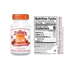 Zellie's gum piece close-up texture highlighting xylitol sweetening benefit