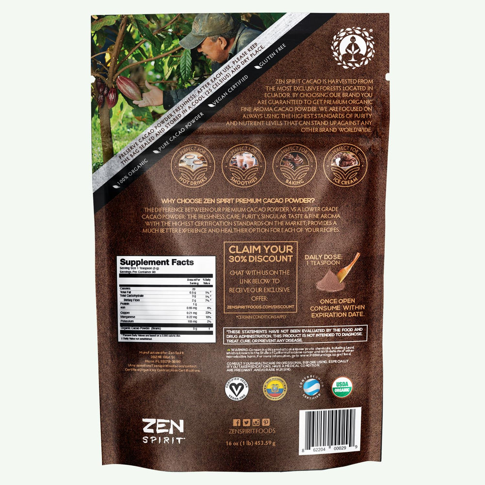 Zen Spirit spoon with powder portion illustrating concentrated flavor
