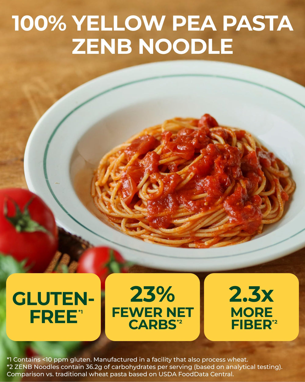 ZENB close-up of noodle texture showing firm chew and natural color