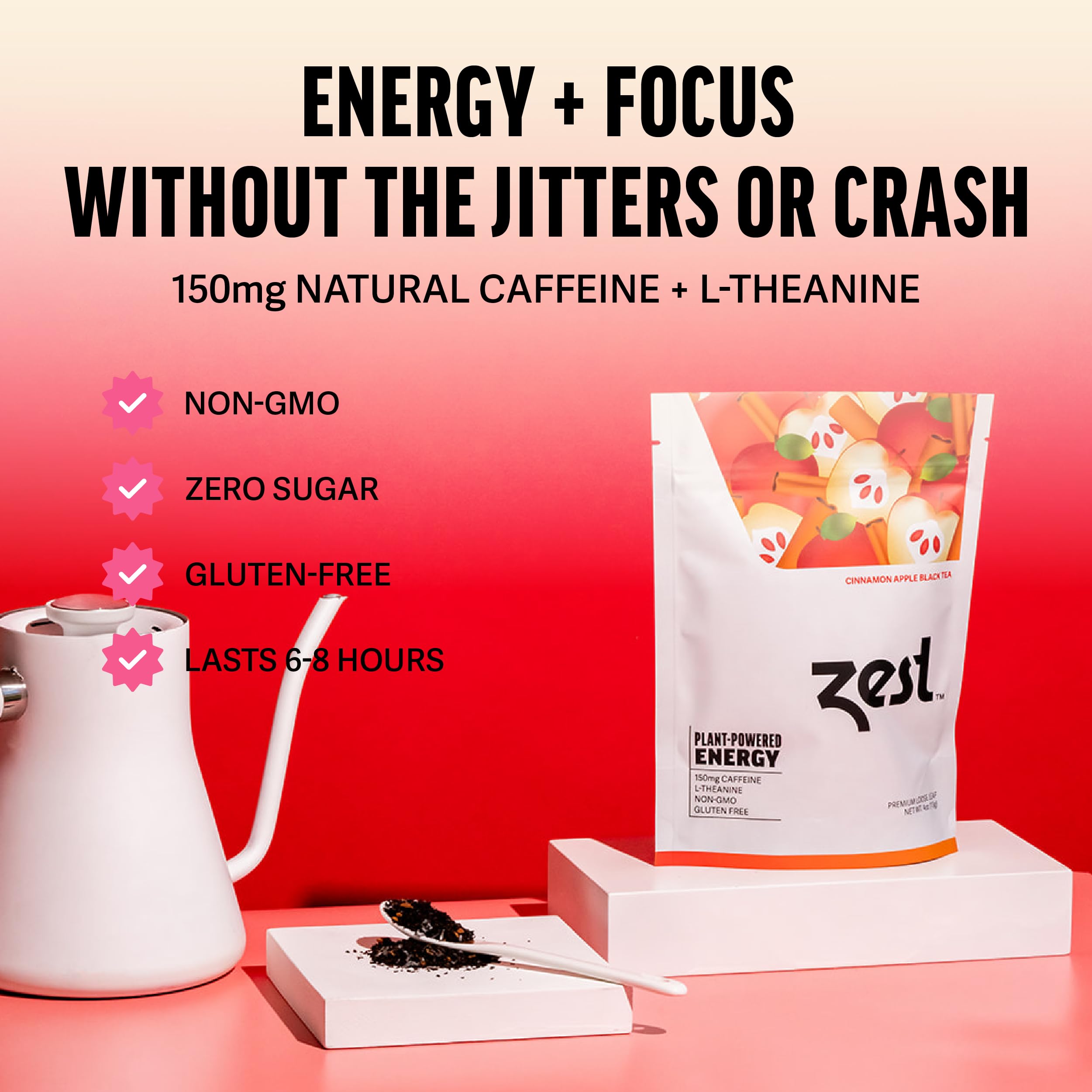 ZEST loose leaf close-up revealing leaf texture and aroma for freshness