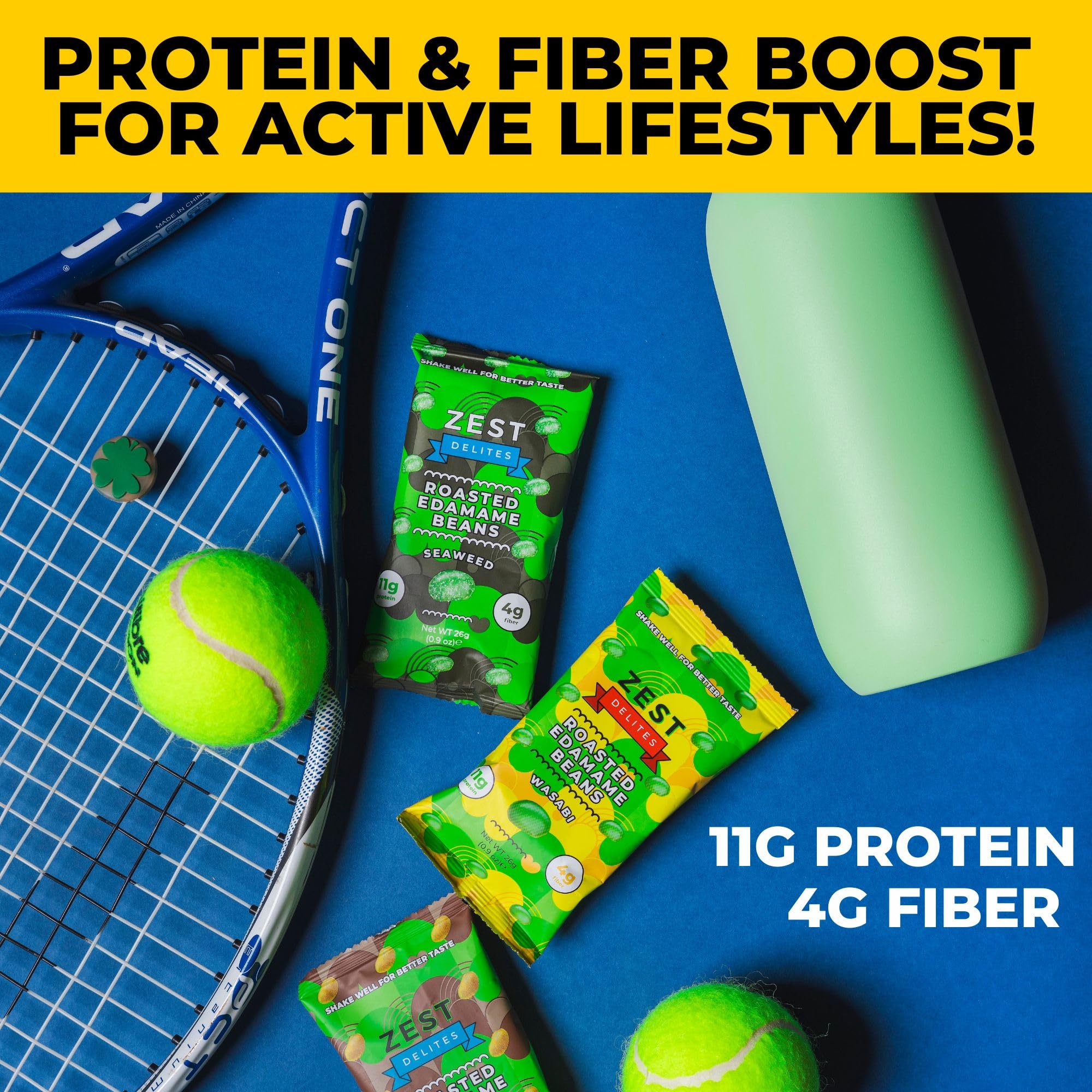 assortment of six ZEST Delites flavor pouches fanned out, offering variety and meal flexibility