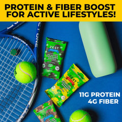 assortment of six ZEST Delites flavor pouches fanned out, offering variety and meal flexibility