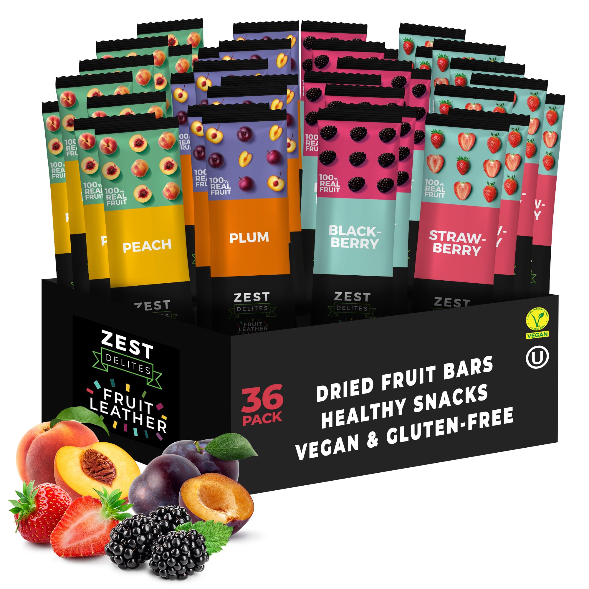 ZEST Delites front packaging showing 36-pack and flavor variety benefits convenience