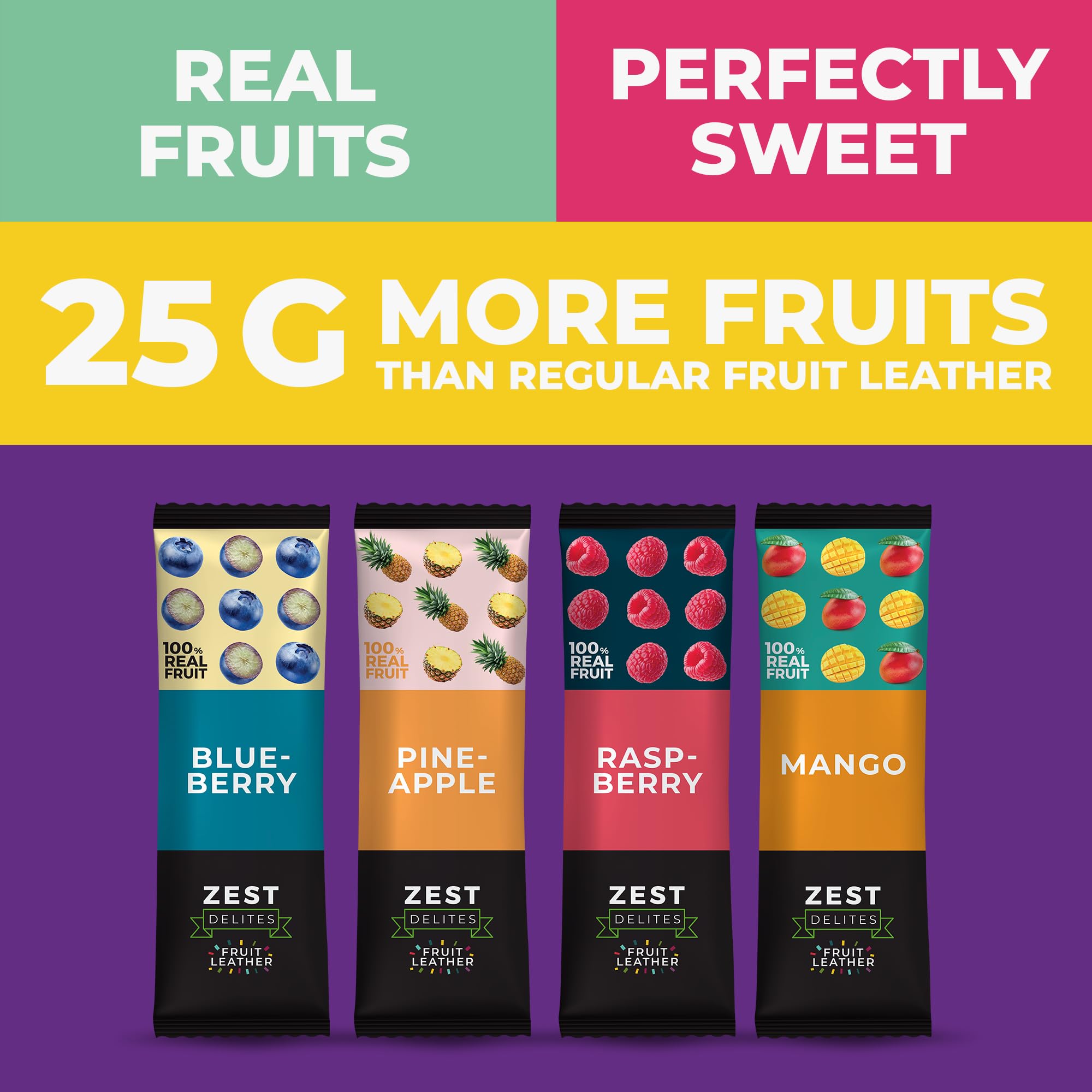 ZEST Delites fruit strips tucked into a kid's lunchbox showing mess-free packing and school-friendly snack option