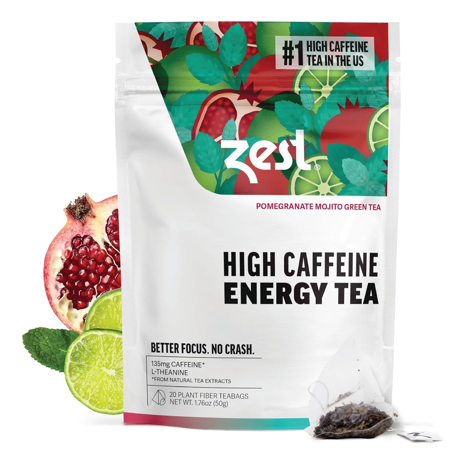 ZEST pouch front showing flavor and 20-count for quick shelf recognition and flavor benefit