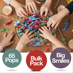 Zestix colorful lollipops in a glass bowl for party display appeal