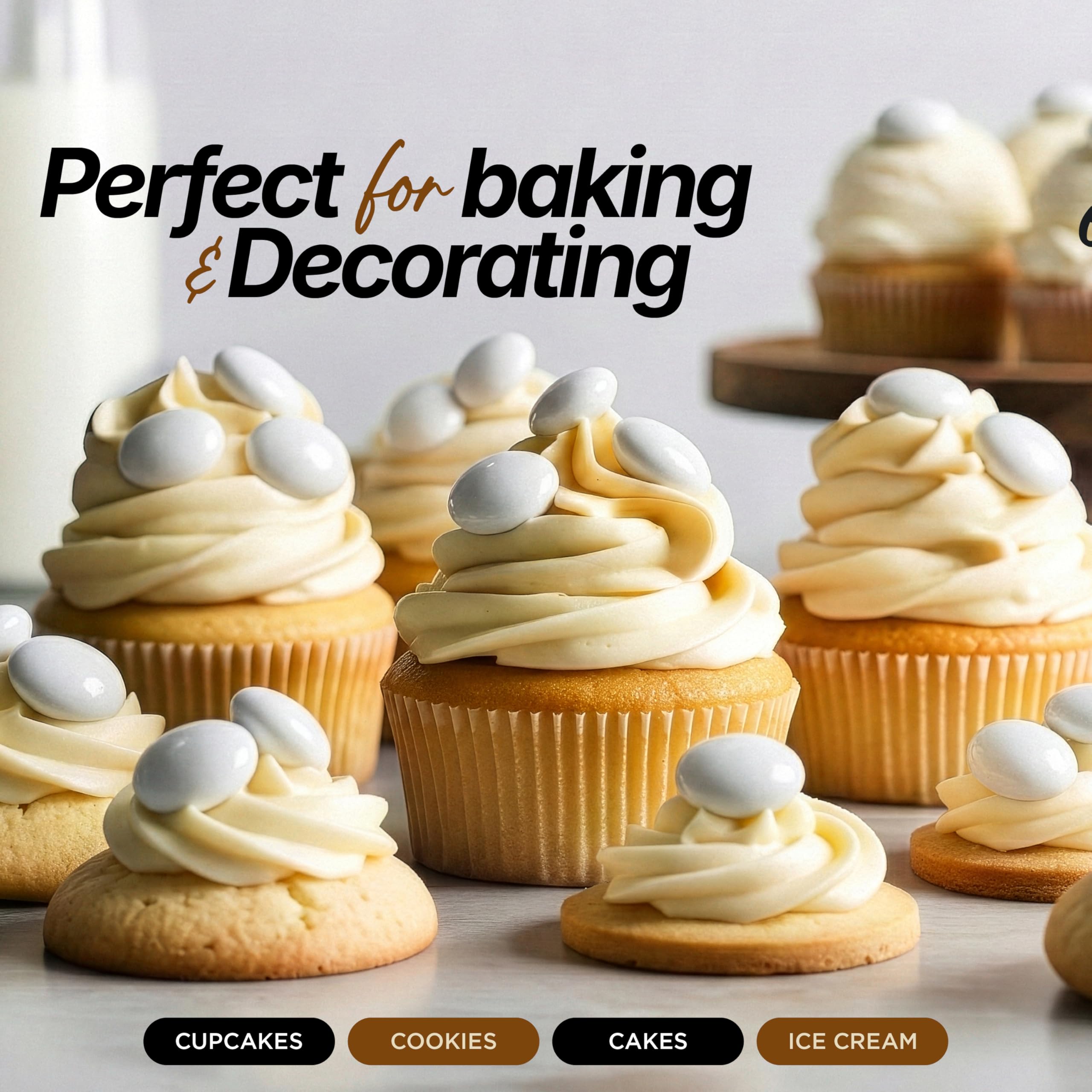 Zestix candies used to top a cupcake adding decorative finishing-touch benefit