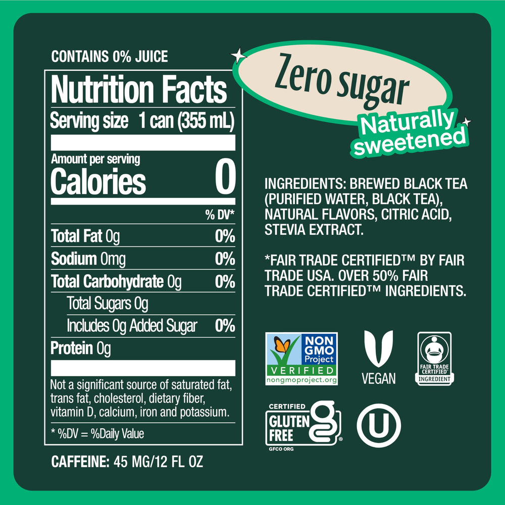 Zevia close-up of can texture and label, clear brand and ingredient view