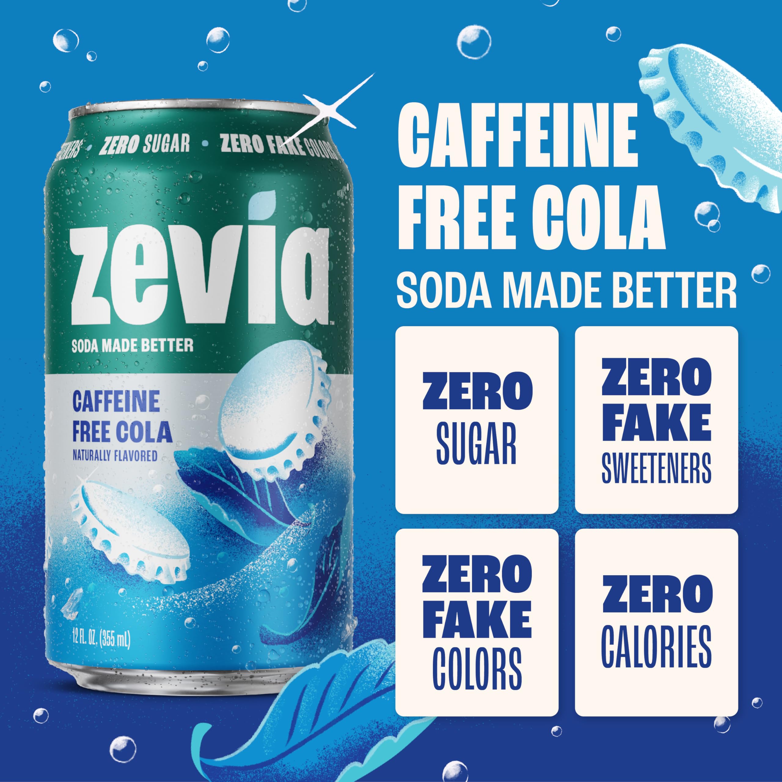 Zevia cola 24-pack display offering a convenient, stock-up solution