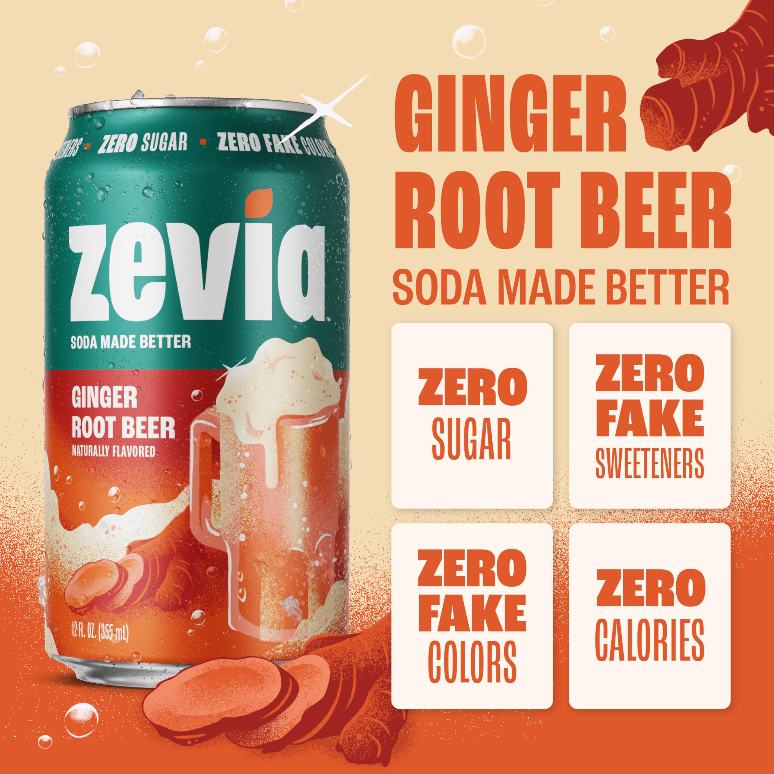 Zevia multiple cans stacked for value and convenience