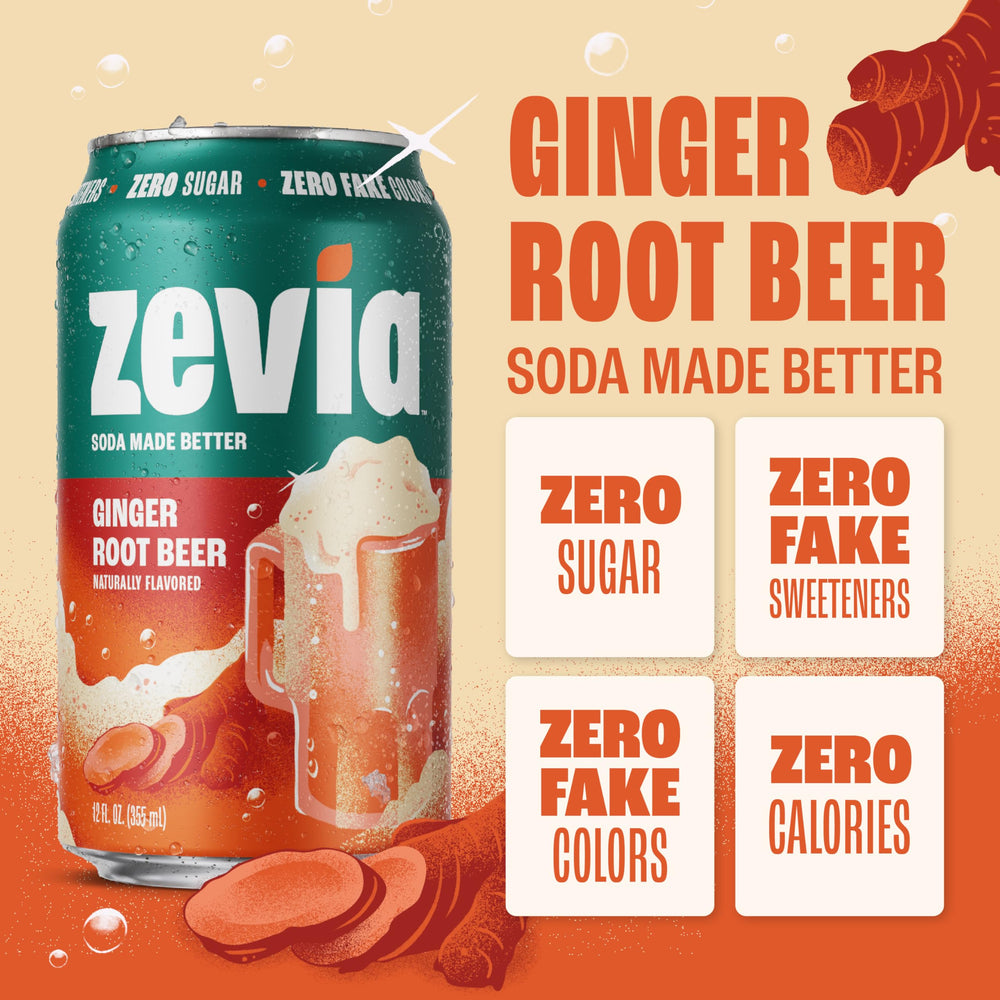 Zevia multiple cans stacked for value and convenience