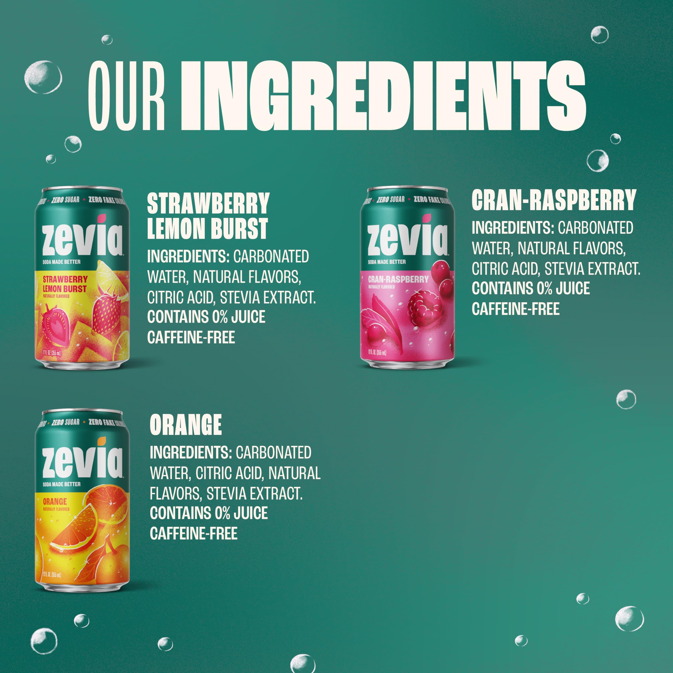 Zevia Orange Soda pouring into glass with fizz for refreshing enjoyment