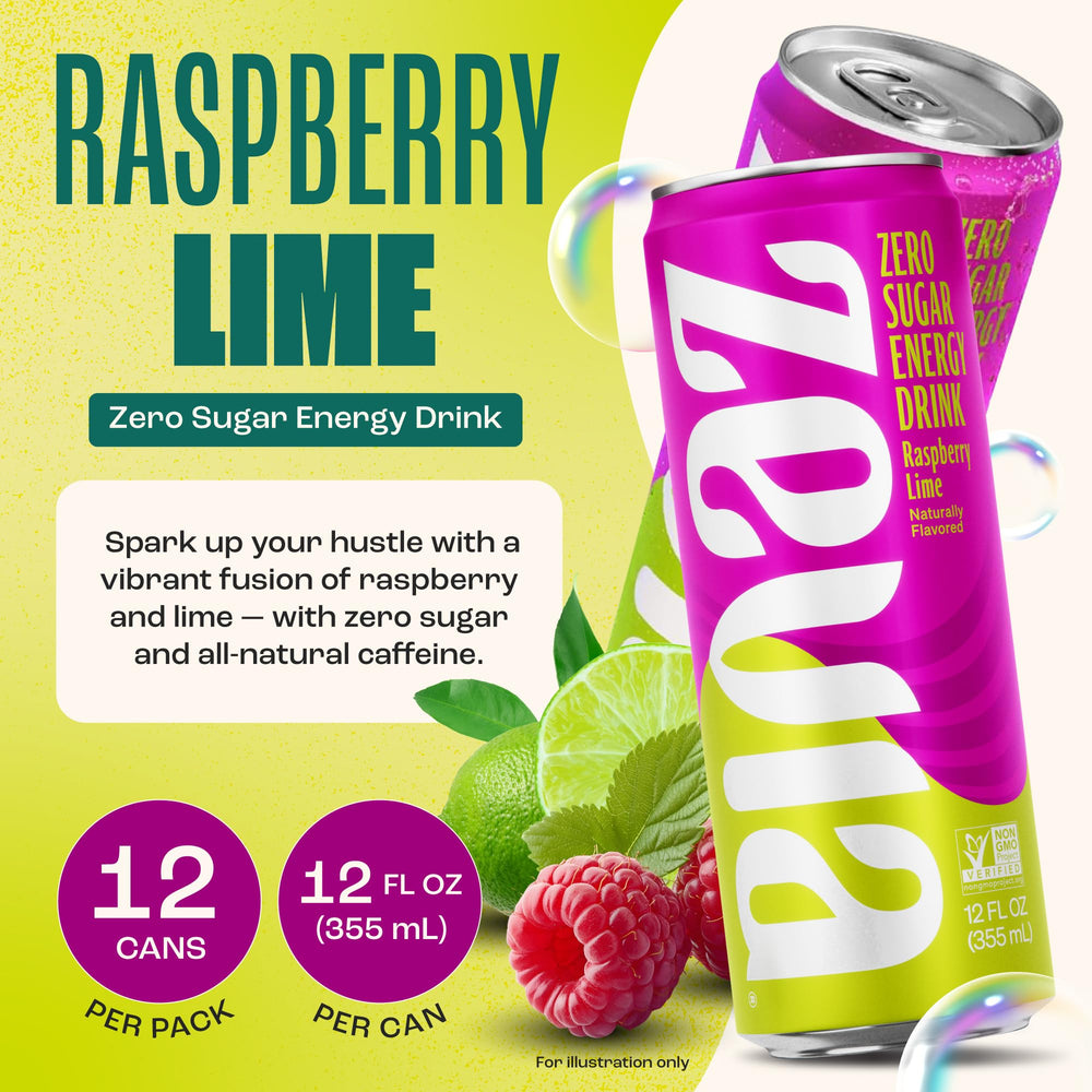 Zevia can close-up showing label texture and natural stevia benefit