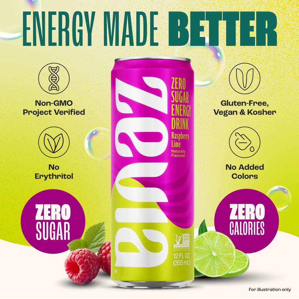 Zevia can in hand demonstrating size and convenient on-the-go energy