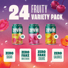 Zevia Strawberry Lemon Burst can close-up highlighting bright flavor appeal