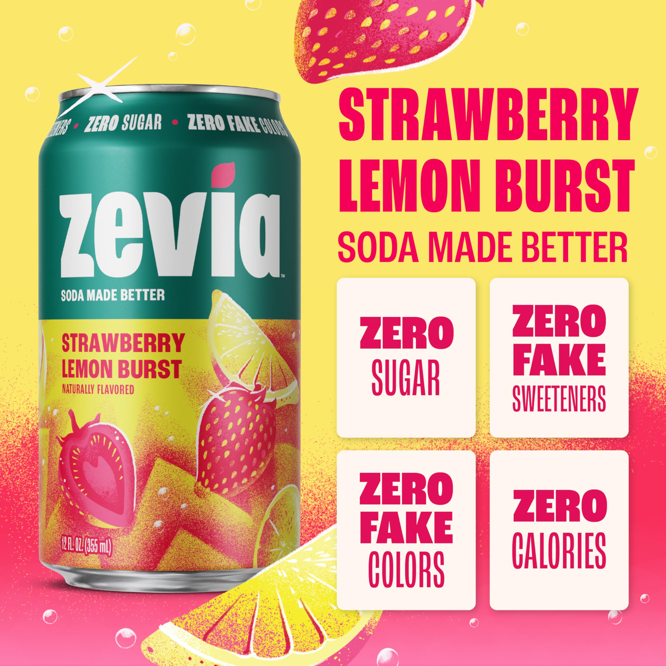 Zevia can top view highlighting tab and portability for on-the-go refreshment