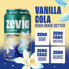 zevia side label detail highlighting ingredients and transparent benefits