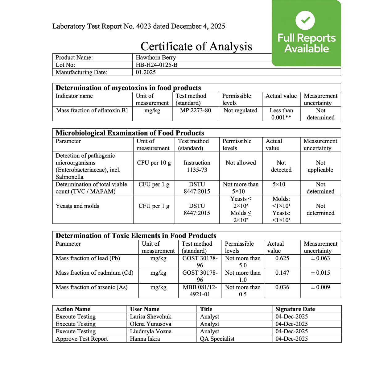 Zhivana Organics labeled bag stored airtight showing long-term freshness