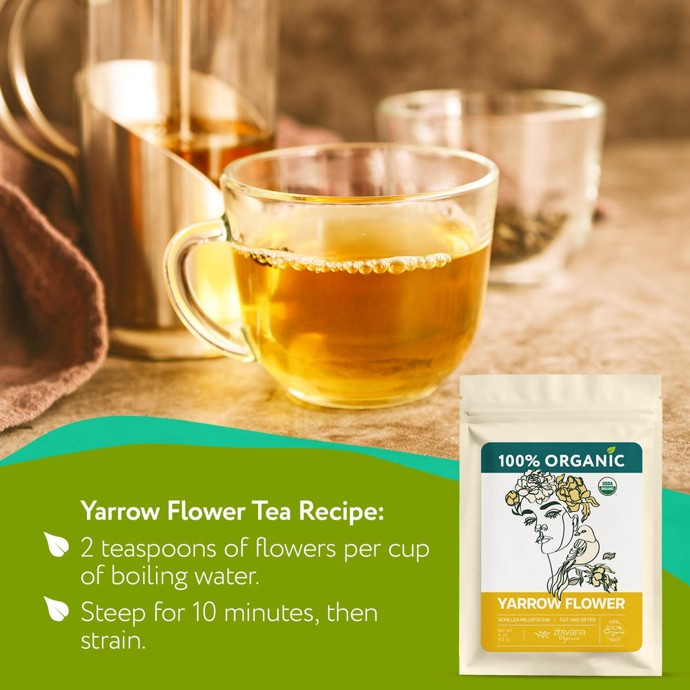 Zhivana Organics tea on kitchen counter suggesting daily ritual and relaxation