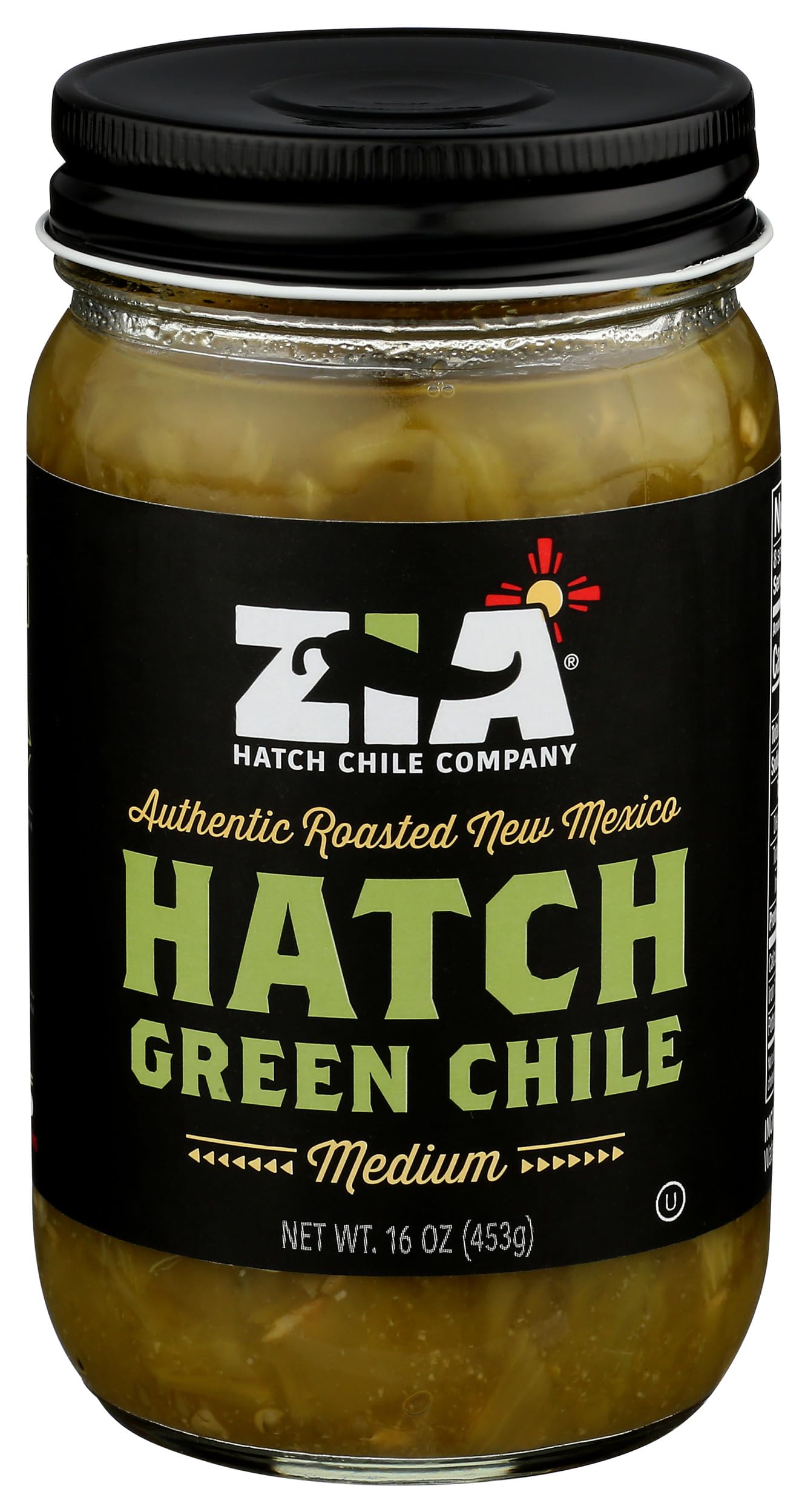 Zia Hatch Chile Company front jar view showing authentic packaging and convenience