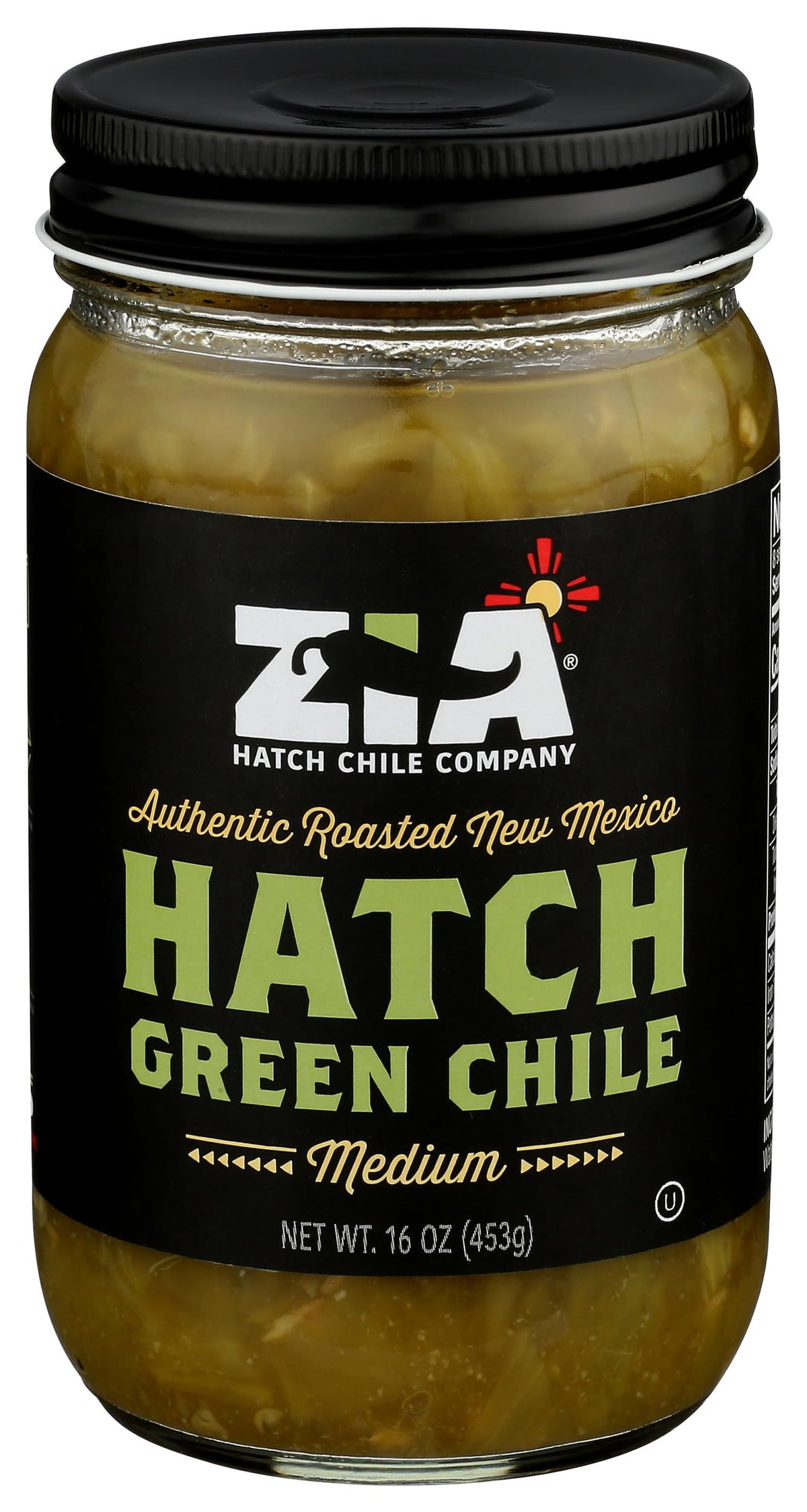 Zia Hatch Chile Company front jar view showing authentic packaging and convenience