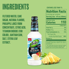 Zing Zang close-up label highlighting ingredients and quality benefits