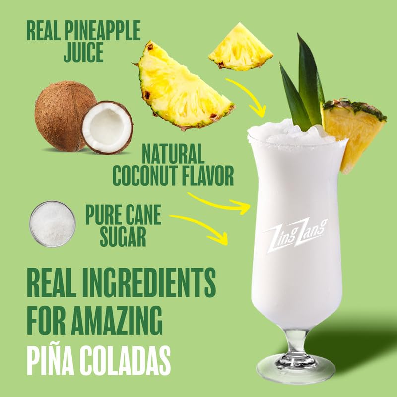 Zing Zang being poured into a glass to make a fast tropical drink