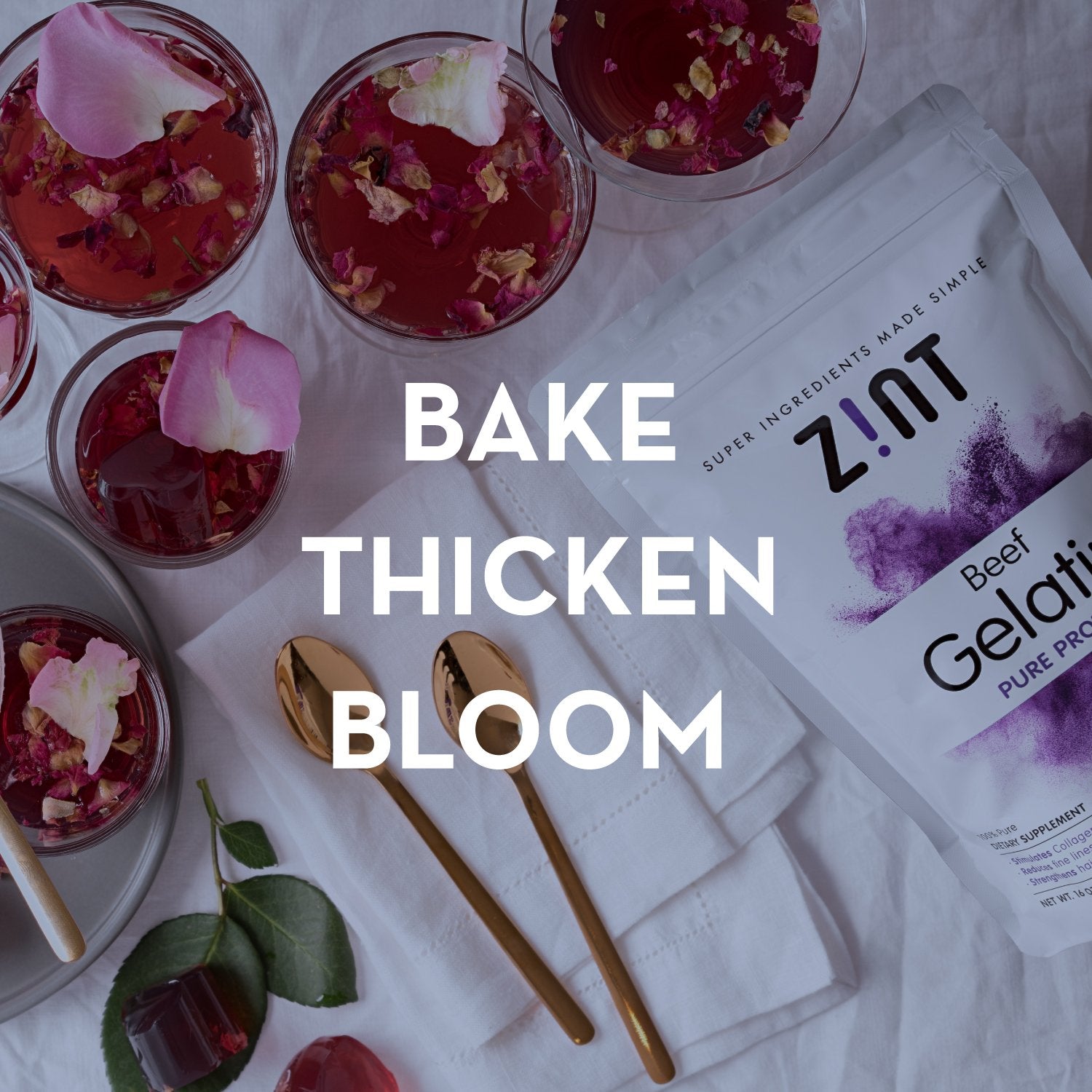 Zint gelatin used to set a smooth cheesecake slice presentation