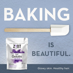 Zint powder close-up texture showing fine, neutral collagen powder