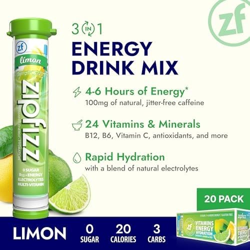 Zipfizz mixed drink in clear bottle showing fizzy hydration and vitamins