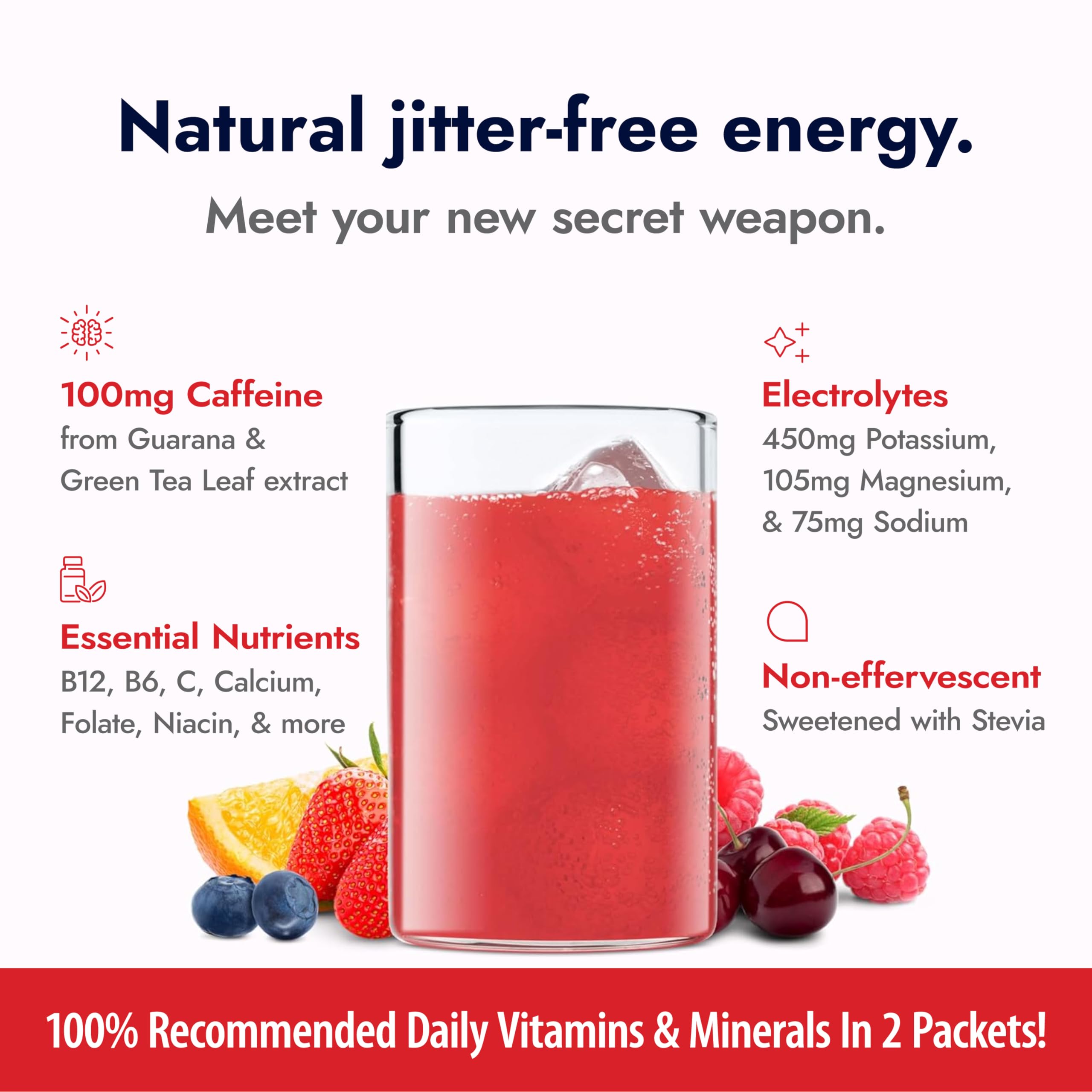 Zipfizz mixed Fruit Punch drink in glass illustrating hydration benefit
