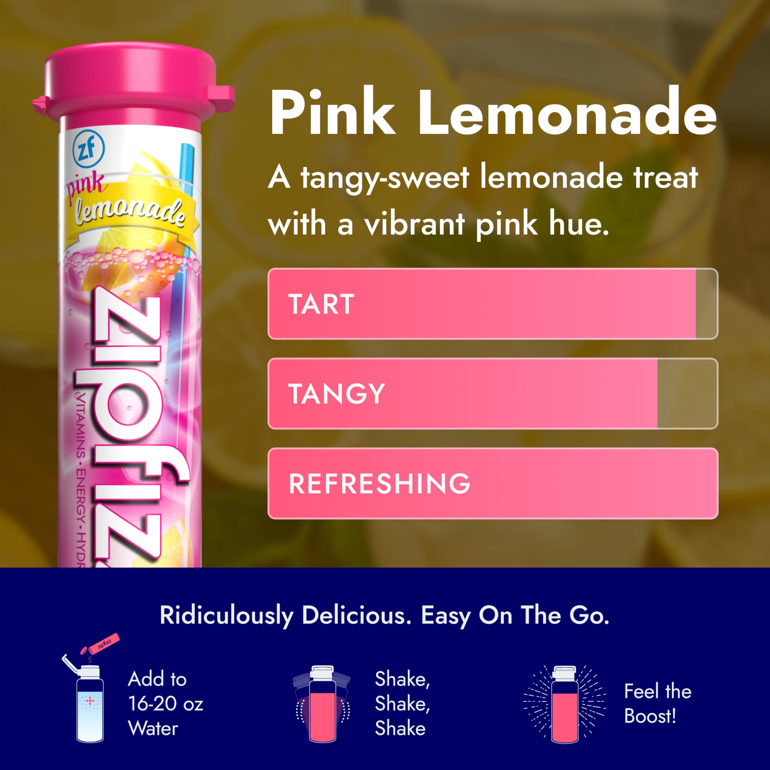 Zipfizz single stick beside keys showing compact tube convenience for travel