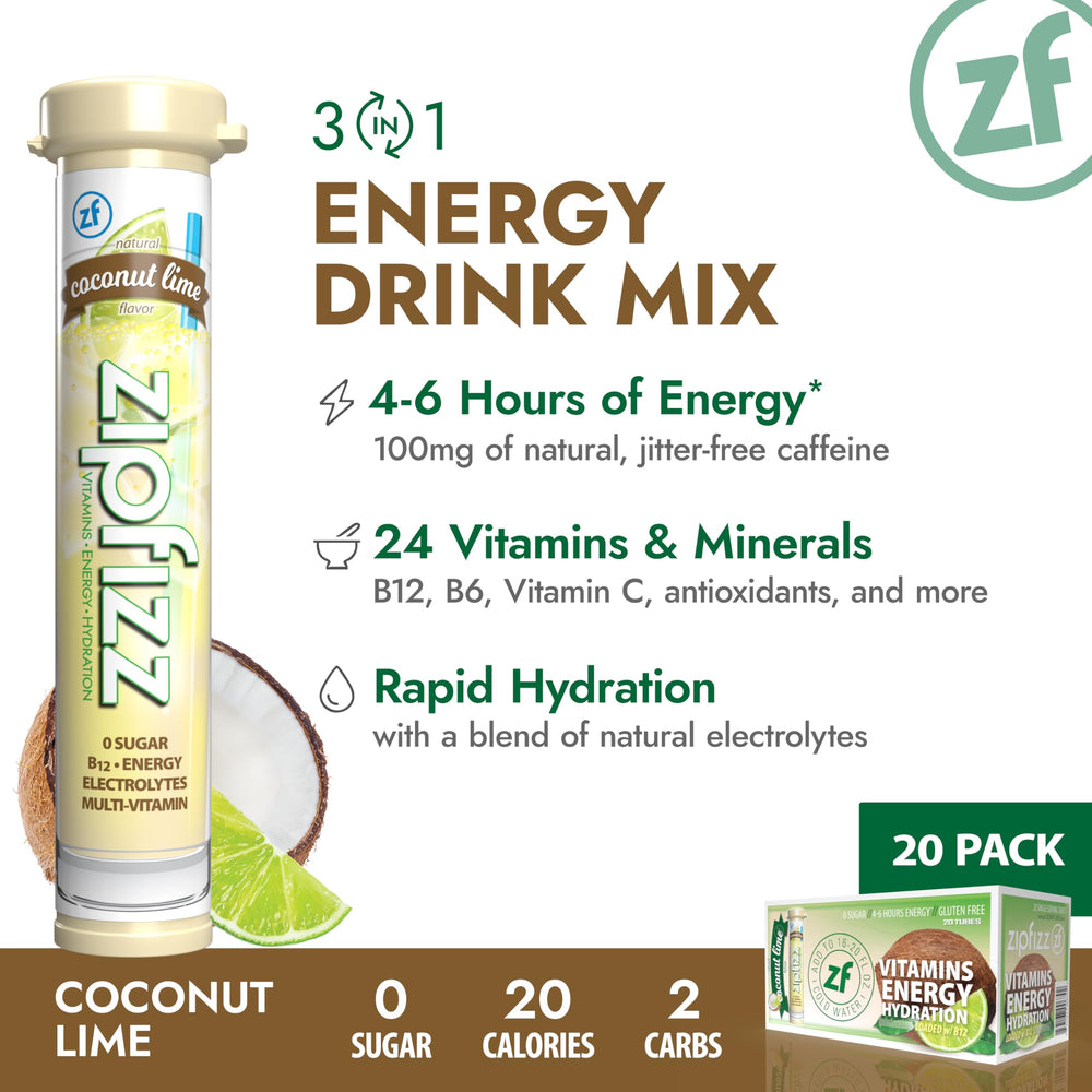 Zipfizz powder close-up texture emphasizing easy mixability benefit