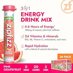 Zipfizz powder texture and pink color highlighting mixability