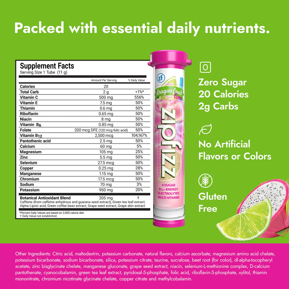 Zipfizz single stick close-up highlighting easy single-serve convenience