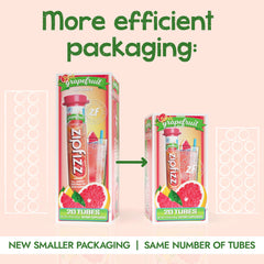 Zipfizz single stick tube close-up displaying easy single-serve convenience