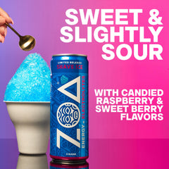ZOA close-up of can surface and bubbles highlighting refreshing texture