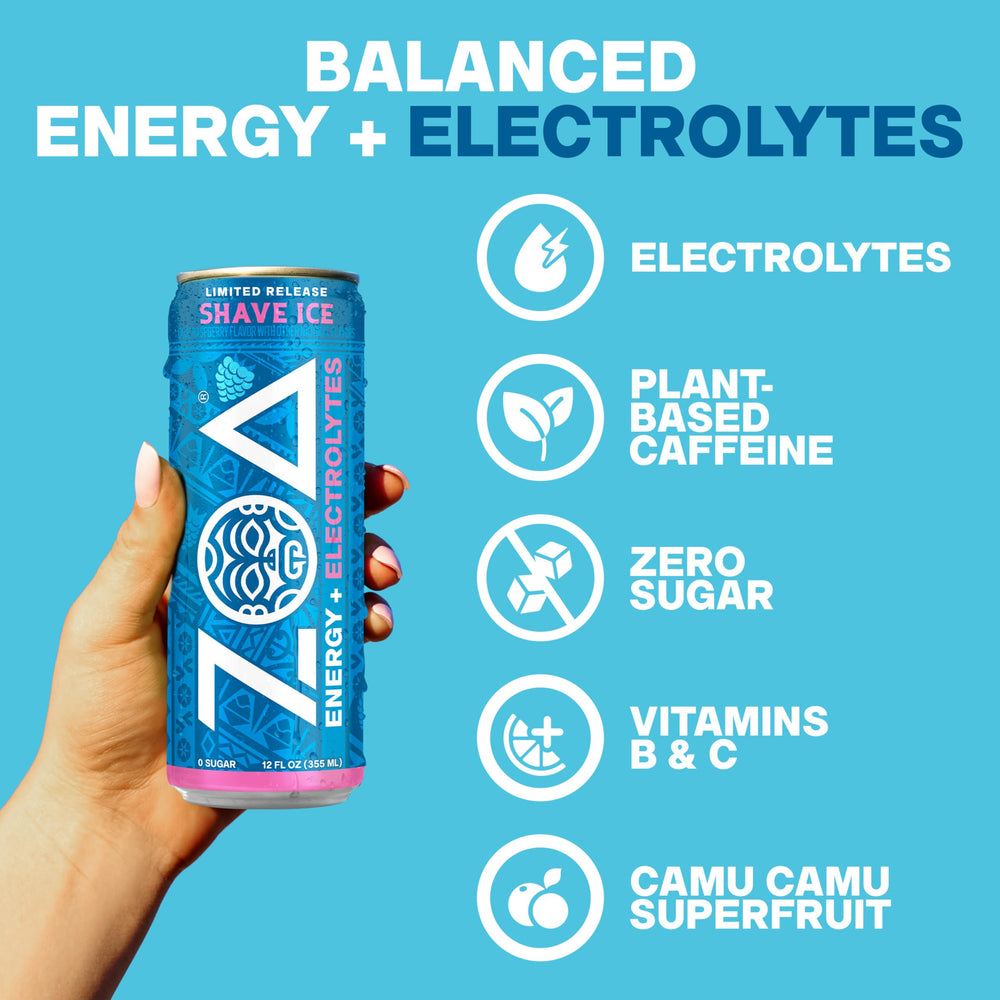 ZOA can beside gym equipment illustrating workout-ready hydration