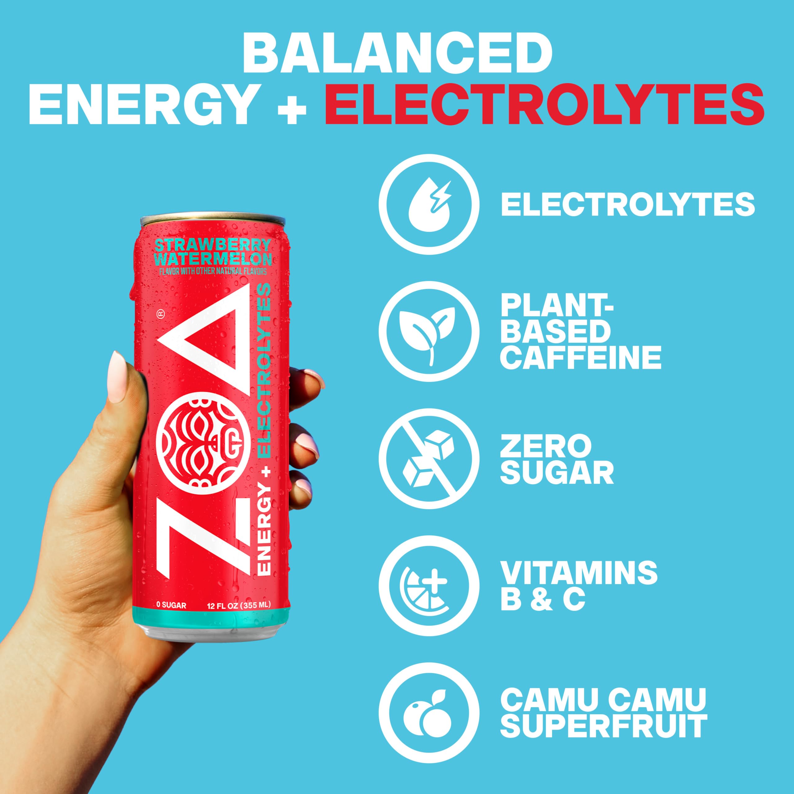 ZOA 12-pack stocked in fridge showing convenience and cold-ready benefit