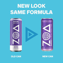 ZOA close-up of Frosted Grape can top highlighting easy-open and freshness benefit
